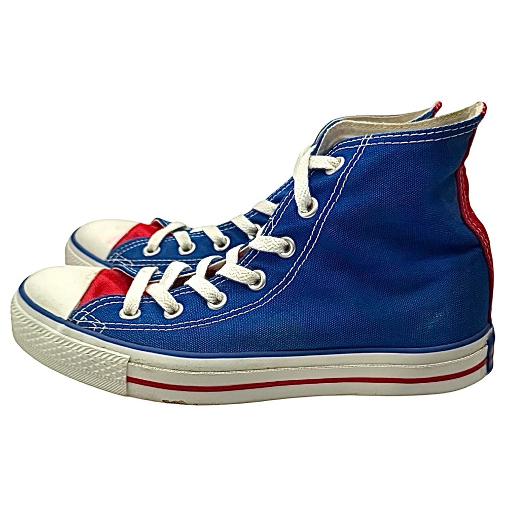 Converse Chuck Taylor Red White Blue Hi Top Sneakers Women’s 8 Pre-Owned - Picture 5 of 8